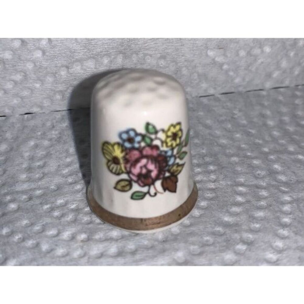 Lord Nelson Creamware Floral China Thimble